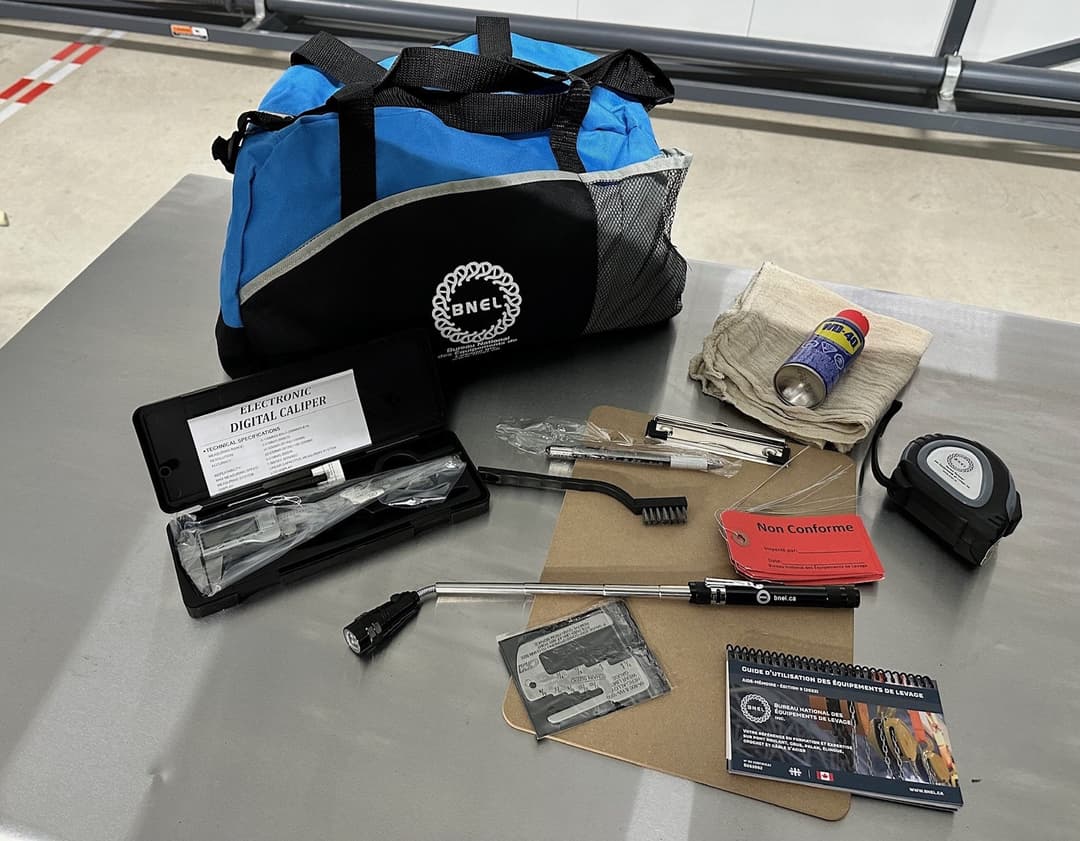 Coffre outils inspection élingues