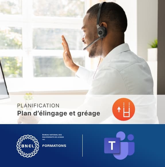 Visioconférence Planification plan d’élingage et gréage - lun. 28 avr. 2025 08:30