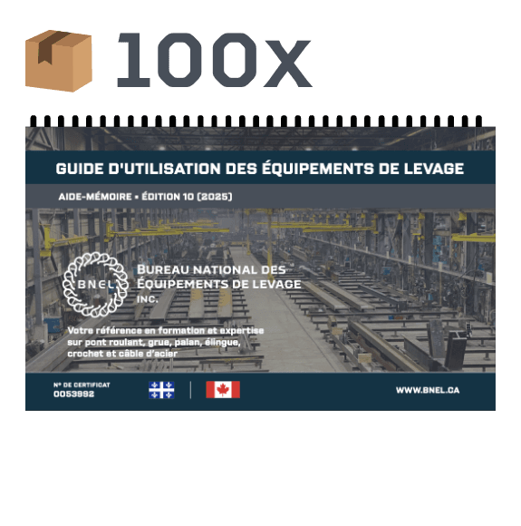 100 exemplaires du guide d'utilisation des équipements de levage - Édition 10 (2025)