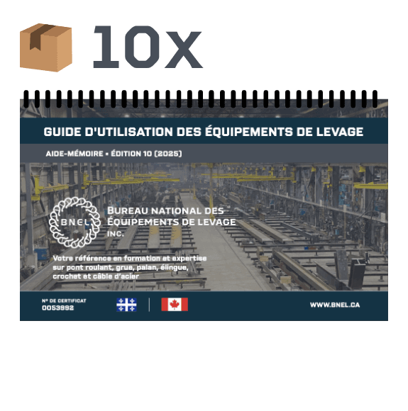 10 exemplaires du guide d'utilisation des équipements de levage - Édition 10 (2025)